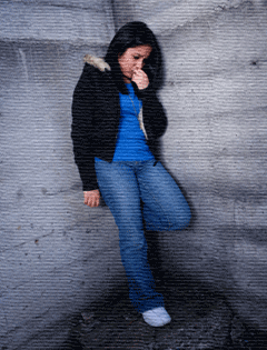 Sad Girl in Corner